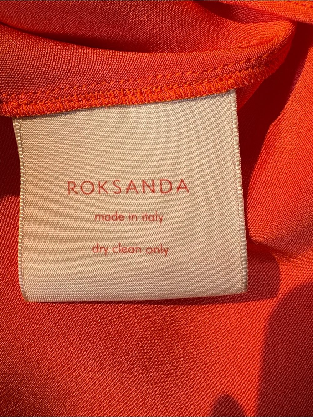 Roksanda Silk Tent Dress Ruffled Mock Neck Coral 10 - Picture 11 of 12